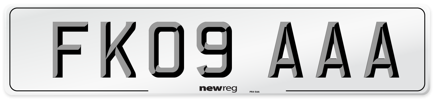 FK09 AAA Number Plate from New Reg